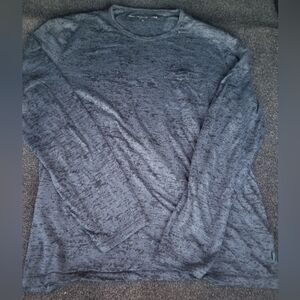 NWOT JOHN VARVATOS Star USA Dark Blue Long Sleeve Burnout Pocket T-Shirt MEDIUM